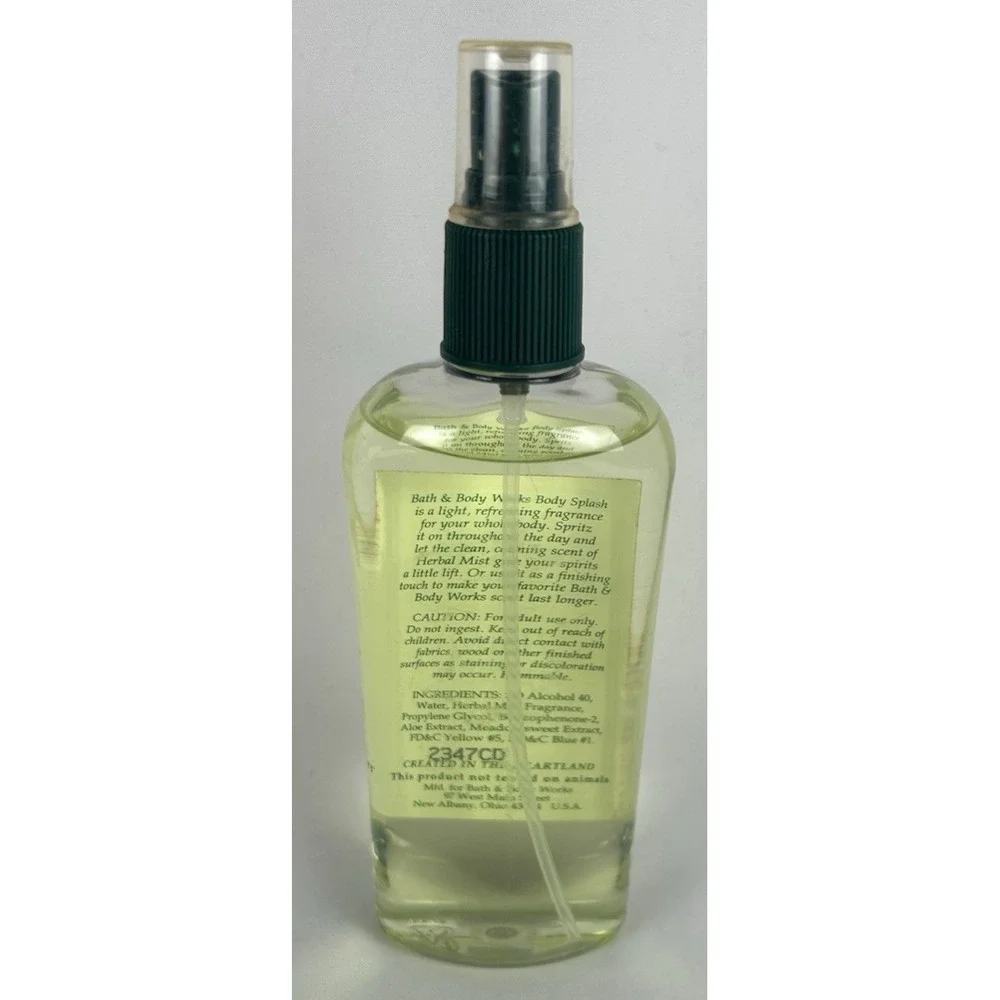 Discontinued Bath & Body Works Herbal Mist Body Splash Aloe Vera 7.8 Oz Full Vtg